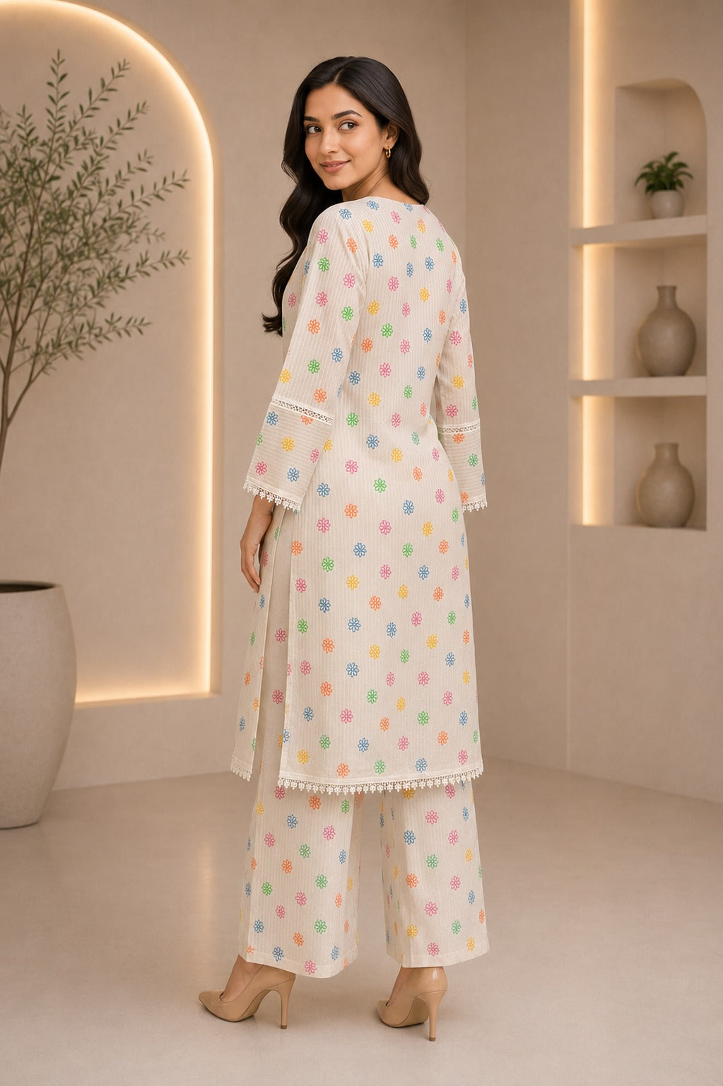 Pure Doria Lawn Dainty Floral Printed 2-Piece Suit