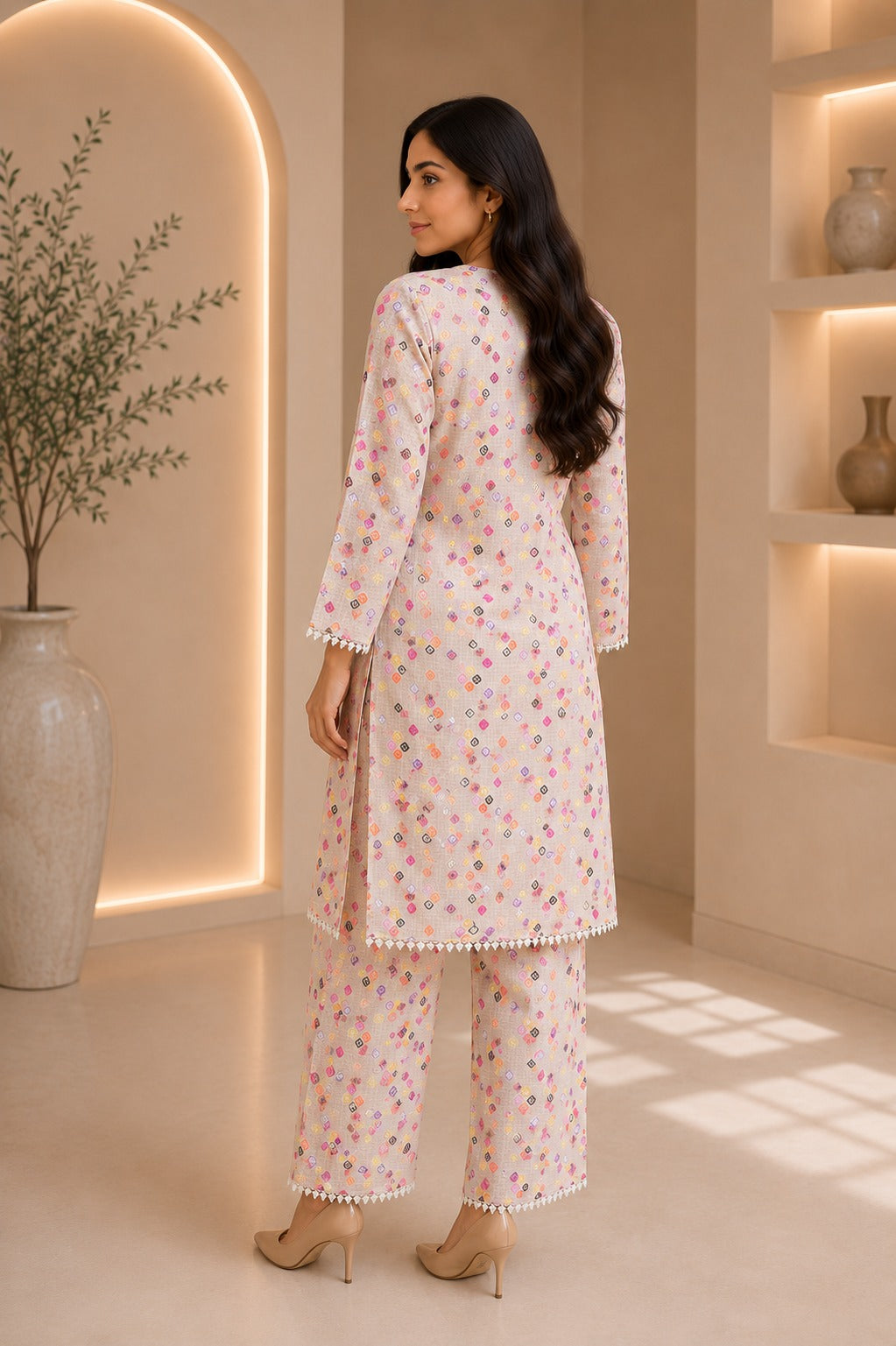 Pure Doria Lawn Dainty Floral Printed 2-Piece Suit
