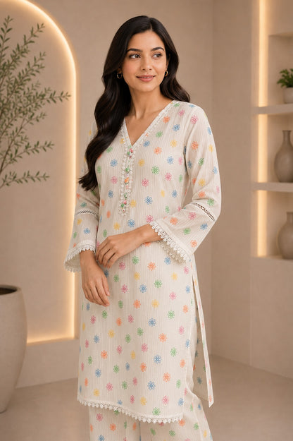 Pure Doria Lawn Dainty Floral Printed 2-Piece Suit