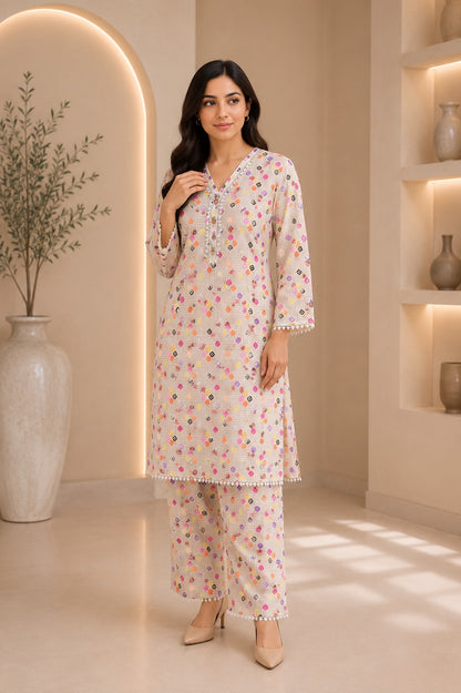 Pure Doria Lawn Dainty Floral Printed 2-Piece Suit