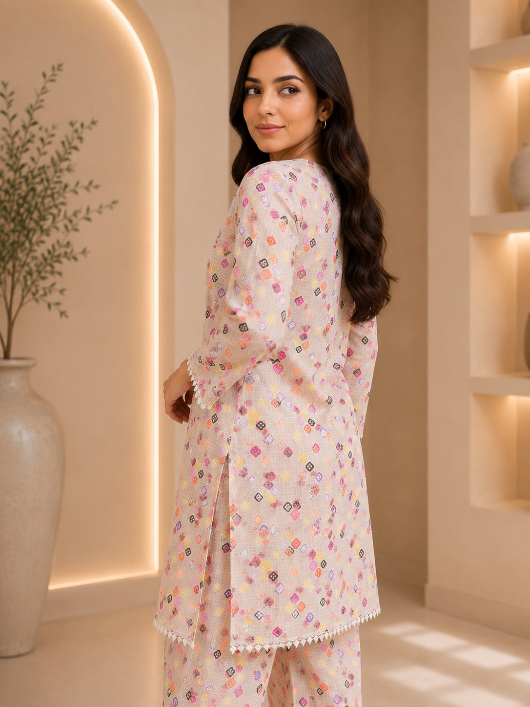 Pure Doria Lawn Dainty Floral Printed 2-Piece Suit
