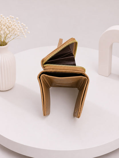Sophisticated Structured Wallet with Detachable Wrist Strap