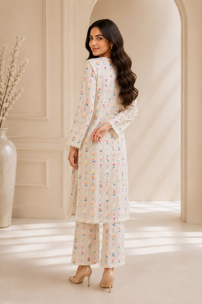 Pure Doria Lawn Dainty Floral Printed 2-Piece Suit